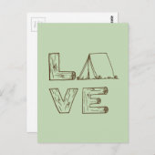 Love Tent Camping Briefkaart (Voorkant / Achterkant)
