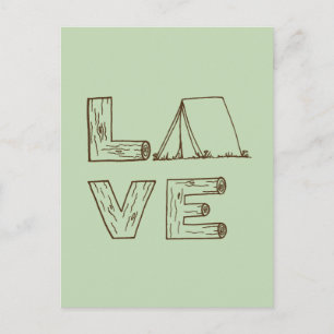 Love Tent Camping Briefkaart
