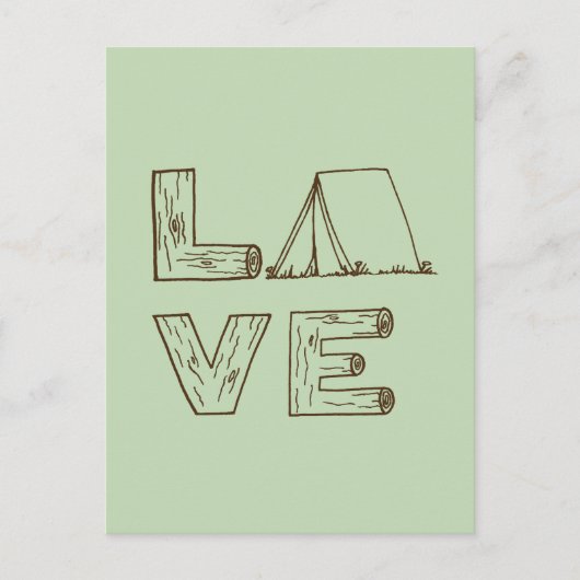 Love Tent Camping Briefkaart (Voorkant)