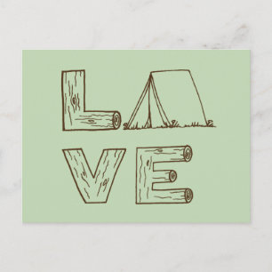 Love Tent Camping Briefkaart