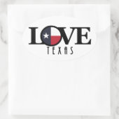 LOVE Texas Ovale Sticker (Tas)