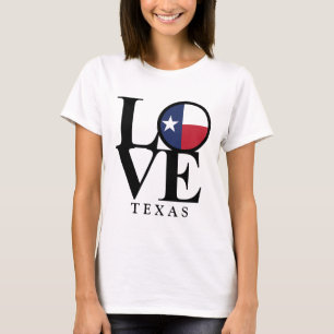 LOVE Texas Womens Basic White T-shirt