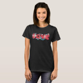 Love Text Bold Block Font Waterverf T-shirt (Voorkant volledig)