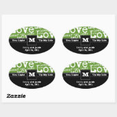 Love Text Candle Jar Favoriser les étiquettes dans (Feuille)