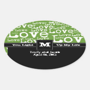 Love Text Candle Jar Favoriser les étiquettes dans