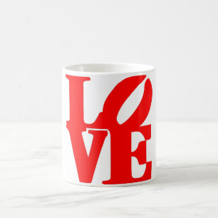 Love Text Coffee Mok