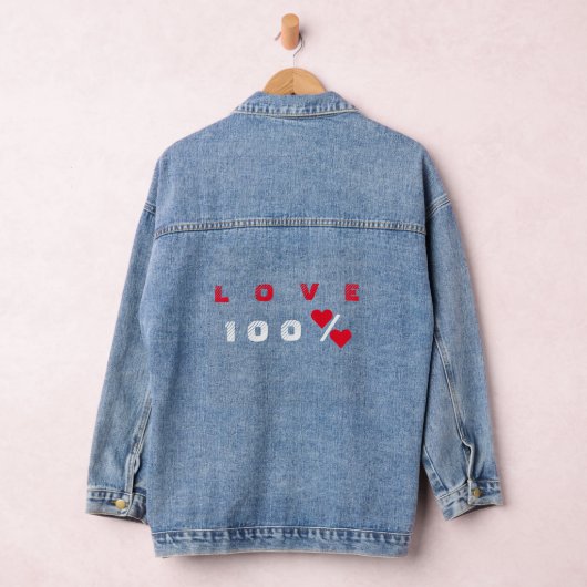 Love Text Denim Jacket (Hangar)