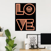 LOVE text design, art déco style (n'importe quelle (Bureau à domicile)