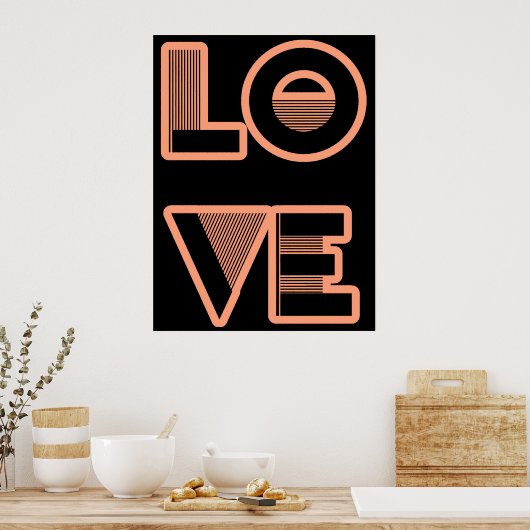 LOVE text design, art déco style (n'importe quelle (Cuisine)