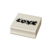 Love Text in Bold Block Letters Waterverf Rubberstempel (Stempel)