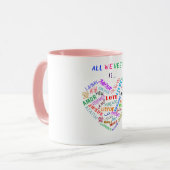 Love Text Koffiebekers Mok (Voorkant links)