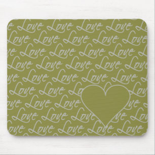 Love Text mousepad, pas aan Muismat
