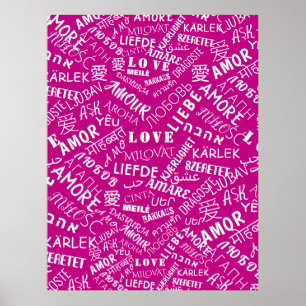 Love Text Posters - Aangepaste kleur