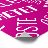 Love Text Posters - Aangepaste kleur (Hoek)