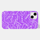 Love Text Purple coque iphone - Choisir les couleu (Verso (horizontal))
