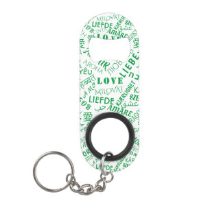 Love Text Sleutelhanger Bottle Opener Kies kleur Mini Flessenopener