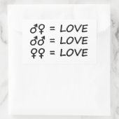 Love Text sticker - Rechthoek (Tas)