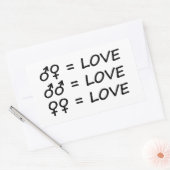 Love Text sticker - Rechthoek (Envelop)