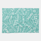 Love Texte Cuisine Serviette Multi Langue (Horizontal)