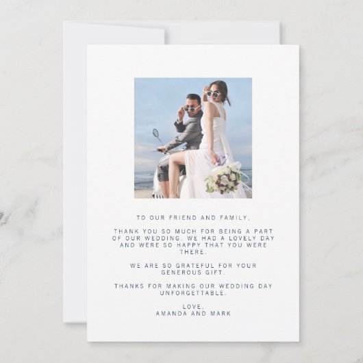 Love Thanks Arch Photo Mariage Merci (Dos)