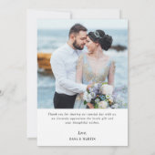 LOVE & THANKS | carte de remerciement de mariage (Dos)