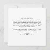 Love & Thanks | Classic Wedding Photo Square Bedankkaart (Achterkant)