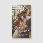 'Love & Thanks' Custom Photo Wedding Favor (Voorkant)