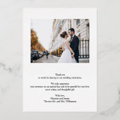 Love & Thanks Gold Foil Mariage Carte de remerciem (Verso)