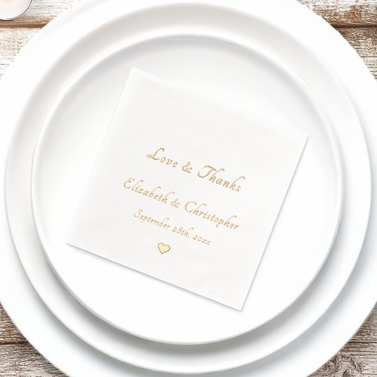 Love & Thanks Monogram Mariage Date Party Cocktail