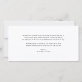 Love & Thanks Retro Script Mariage Carte de remerc (Dos)