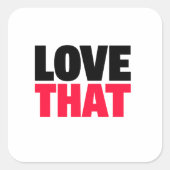 Love That Trendy Quote Minimal Red Black Sticker (Voorkant)