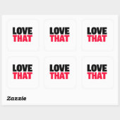 Love That Trendy Quote Minimal Red Black Sticker (Vel)
