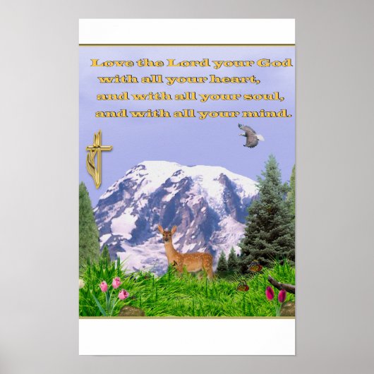Love the Lord your God with all your heart poster (Devant)