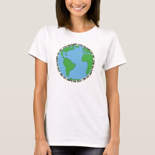 Love the planet Go veg T-shirt (Voorkant)