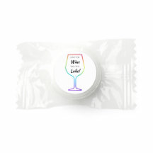 Love the Wine Not the Étiquette Rainbow Wine Glass