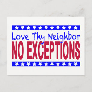 "Love Thy Bour NO EXCEPTIONS" Briefkaart