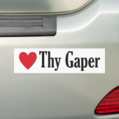 Love Thy Gaper bumper sticker (Op auto)