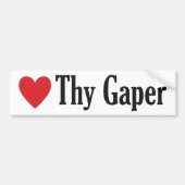 Love Thy Gaper bumper sticker (Devant)