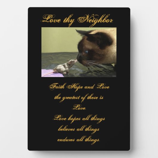 Love thy Nabbor Plaque Fotoplaat (voorkant)