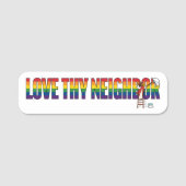 Love Thy Neighbor Naamplaatje (Voorkant)