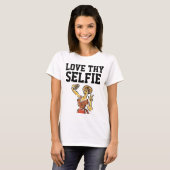 LOVE THY SELFIE Vrouwen grappig T-shirt & sweatshi (Voorkant volledig)