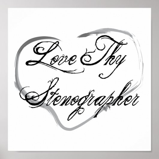Love Thy Stenographer Poster (Voorkant)