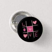 Love Tic Tac Toe Pin Button | Valentine's Day Gift (Voorkant /achterkant)