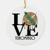 LOVE Tishomingo Oklahoma Keramisch Ornament (Voorkant)