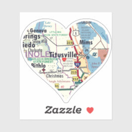Love Titusville Florida Sticker