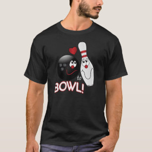 Love to Bowl - Aanpassen Bowling T-Shirt