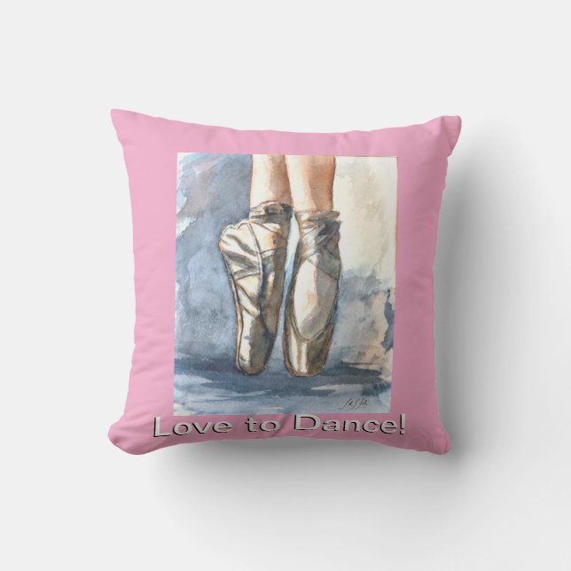 Love to Dance Ballet Pillow Kussen (Voorkant)
