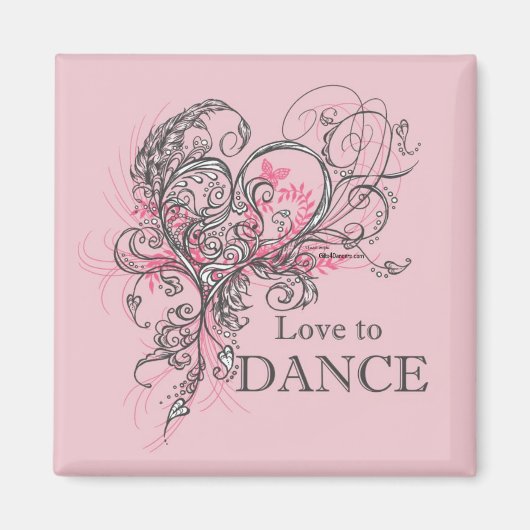 Love to Dance Magnet (aanpasbaar) Magneet (Voorkant)