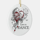 Love to Dance Round Ornament (Rechts)