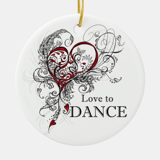 Love to Dance Round Ornament (Voorkant)